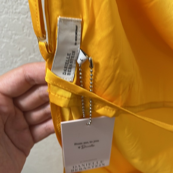 Danielle Bernstein Slip Evening Dress in Lemon Chrome - Picture 5 of 5